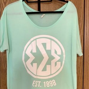 Tri sigma mint green shirt!
